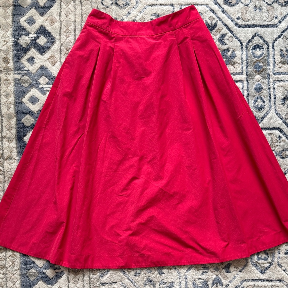 Boden Isabella Red pull on taffeta Women's Skirt size 10